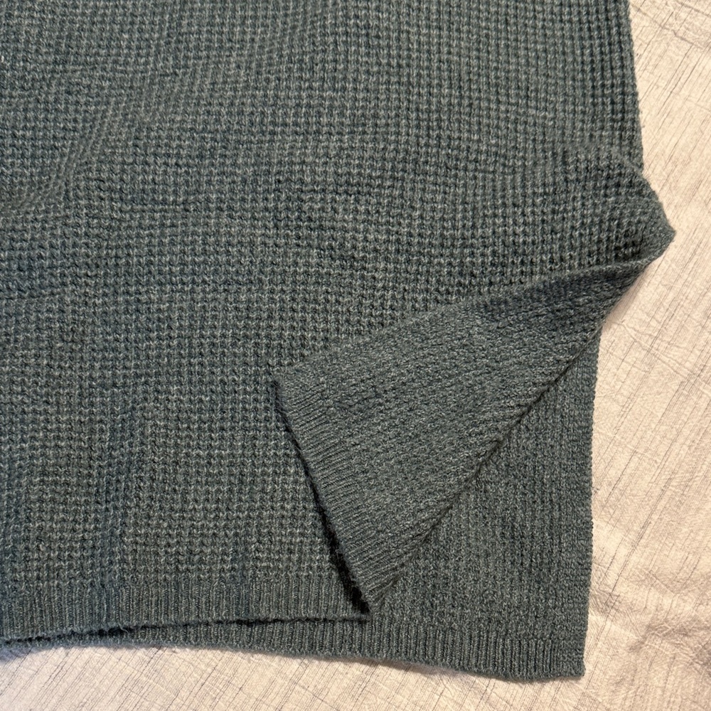Universal Thread Knit Henley Sweater Dress in Dark Teal Midi Small - Picture 5 of 7